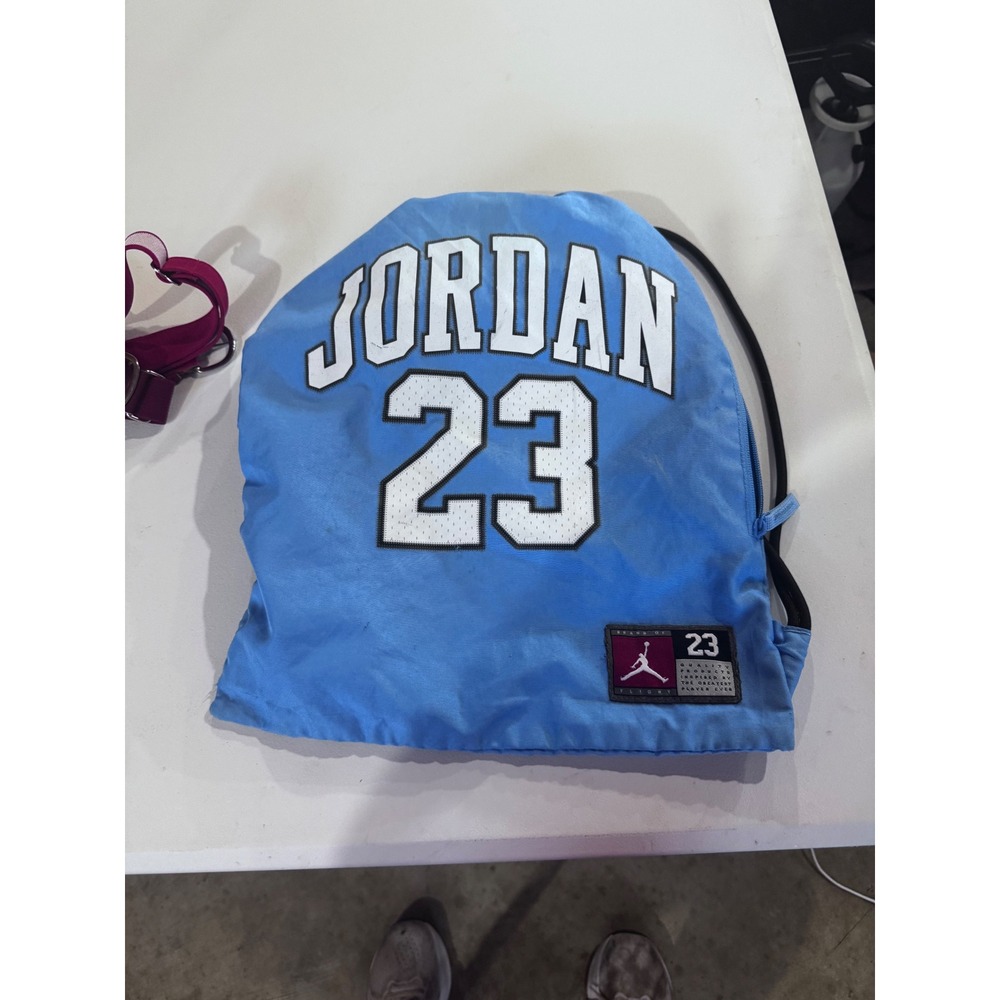 Jordan 23 Flight Drawstring Backpack University Blue Cinch Gym Bag